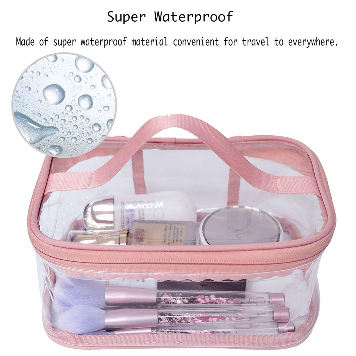 Transparent water proof  makeup bag organizer